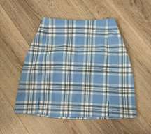 Plaid Blue Skirt