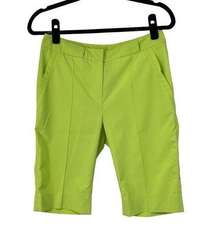 Cutter & Buck Lime Green Long Golf Shorts Sz 2 Women’s