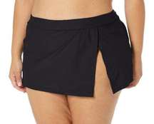 Women's Catalina Black Standard Skirted Bikini Bottom Swimsuit Large NWT #S-397