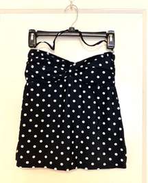 Black Polka Dot Tankini Top