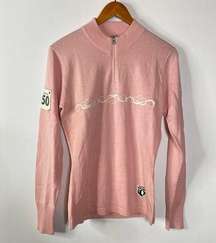 Pearl Izumi Pink Classic Wool Blend Cycling Sweater Size Medium