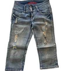 Vintage Bongo Capri Jeans Womens Distressed 9