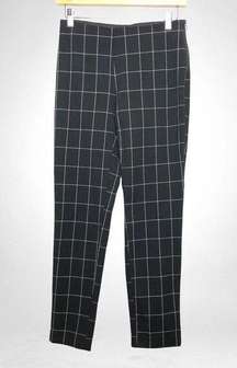 A NEW DAY: High Waist Skinny Ankle Pants, Navy & White Windowpane Pattern, Sz 2