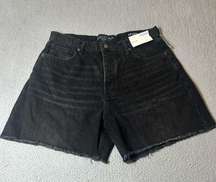 Arizona Jean & Co. Short Womens Juniors 17 Black High Rise Cut Off Denim NEW