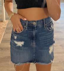 jean mini skirt