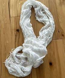 White sheer scarf