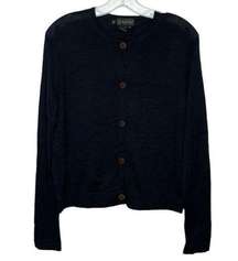 Vintage Episode Silk Cardigan Sweater Black