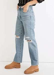 Madewell The Perfect Vintage Straight Distressed Rigid High Rise Jean