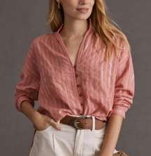 x Anthropologie Pink Tavi Button Down Blouse