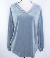 NEW Isabel Maternity blue soft velvet top, size XS