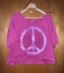 Womens Peace Crop Top Size X-Large 