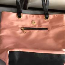 New Lightweight Blush Pink Satchel w Zippers