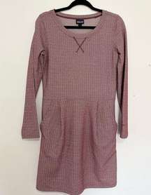 patagonia Long Sleeve Dress Mini With Pockets Small Casual herringbone print