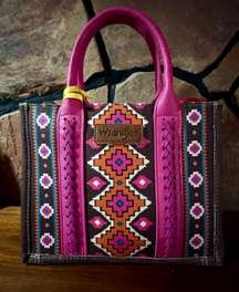 Southwestern Print Small Canvas Tote/Crossbody