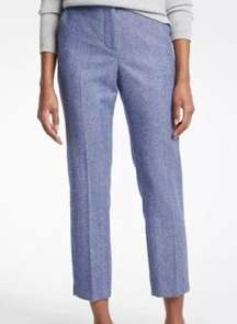 Boden British Tweed By Moon Blue Wool Herringbone Pants