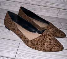 Mix No. 6 Leopard Print Pointed Slide On Shoes Ballet Flats