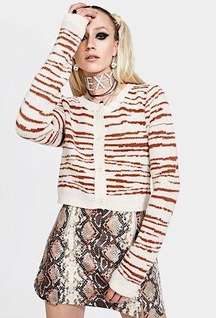 4SI3NNA Dannie Sweater…..Color: Ivory/Brown….Sz: Large 