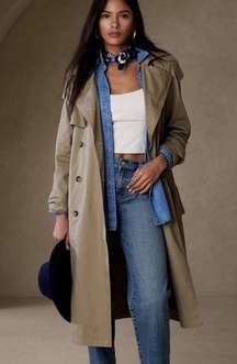 Banana Republic | Classic Twill Trench Coat in light tan | womens small