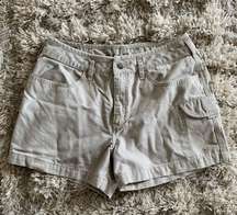 Y2K Light Grey  A5 Series Cargo Denim Shorts