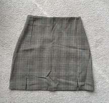 brown plaid skirt