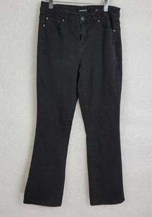 Needle & Thread Womens Jean Size 10P Black Slim Fit Boot Cut Flare Stretch Denim