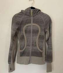 Lululemon scuba gray zip hoodie zip sweatshirt size 2