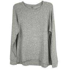 Lou & Grey Signaturesoft Sweatshirt Light Heather Gray Raglan Sleeves Size L