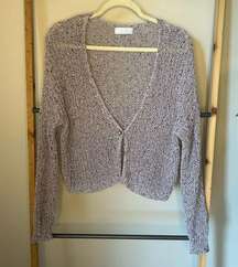 Oak + Fort Purple Acrylic Cardigan size small