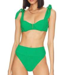 Beach Riot Blair Top and Highway Bikini SET- in Jelly Bean Green- large