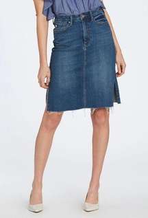 Dear John Oakland High Waisted Double Side Slit Denim Skirt Size 25