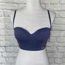 intimates women 36B brand new padded adjustable removable strap bra navy blue