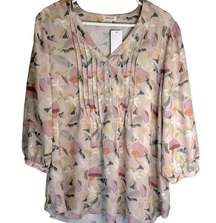 Harper & Joy Stylogic Subscription Box Blouse Cream Pink Floral Size 1X NWT