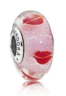NWT Pandora Sterling Silver Kisses All Around' Murano Glass Charm (796598)