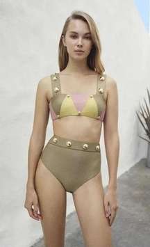 Cosmo Studded Bikini Set in Mimosa NWT Size M Retail $395