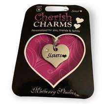 Cherish Charms SISTERS Bracelet Charm NEW NWT Silvertone Silver Tone