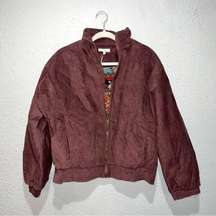 Easel Quilted Corduroy Bomber Jacket