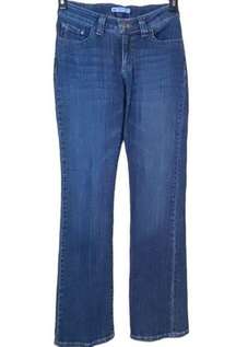 Lee Slender Secret Blue Jeans Size 4 Medium Crystal Accents Lower On The Waist