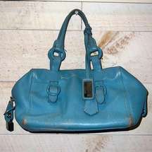 DKNY Women’s Light Blue Leather Shoulder Bag