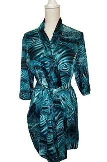 Cabernet Women’s Satiny Kimono/ Robe/ Sleepwear Teal Green Size S