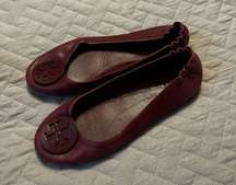 Tory Burch burgundy flats size 7