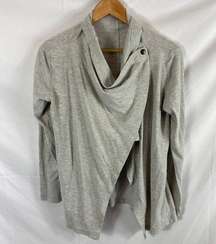 Z by Zella Wrap Front Cardigan Sweater Grey Size XS