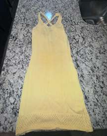 Yellow Crochet Dress