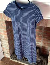 LIFE is Good Tee Shirt Striped Dress size Small