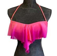 Raisins Ombre Flounce Bandeau Bikini Top