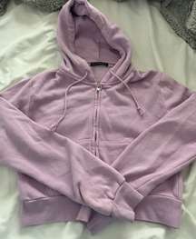 cropped zip up hoodie