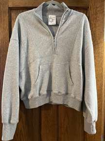 Gray Quarter-Zip Pullover