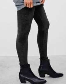 TALULA Black Leggings Velvet Like XXS