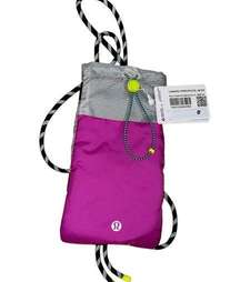 NWT Lululemon Play Forward Crossbody Pouch Gray and Pink