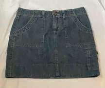 GH Bass & Co Womens Blue Denim Chambray Skirt SZ 8