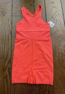 New Free People Movement XS/S Orange Every Single Time Runsie NWT